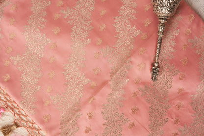 Rose Pink Handwoven Banarasi Silk Saree