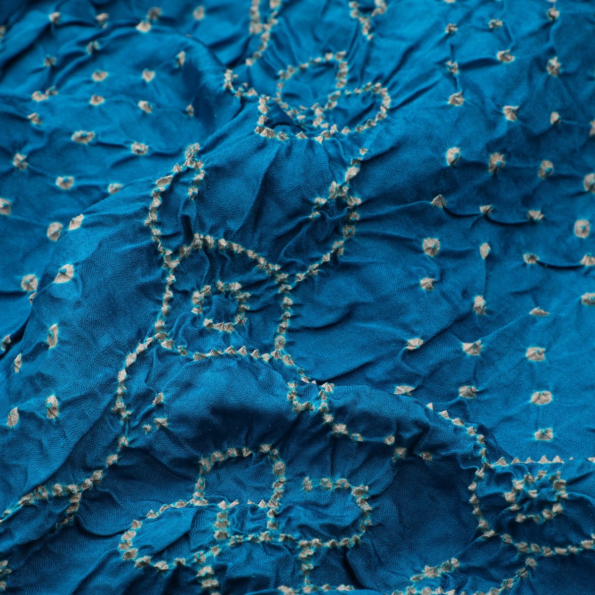 Handwoven Blue gajji silk bandhani saree- WIIAJB321 138 - WeaveinIndia