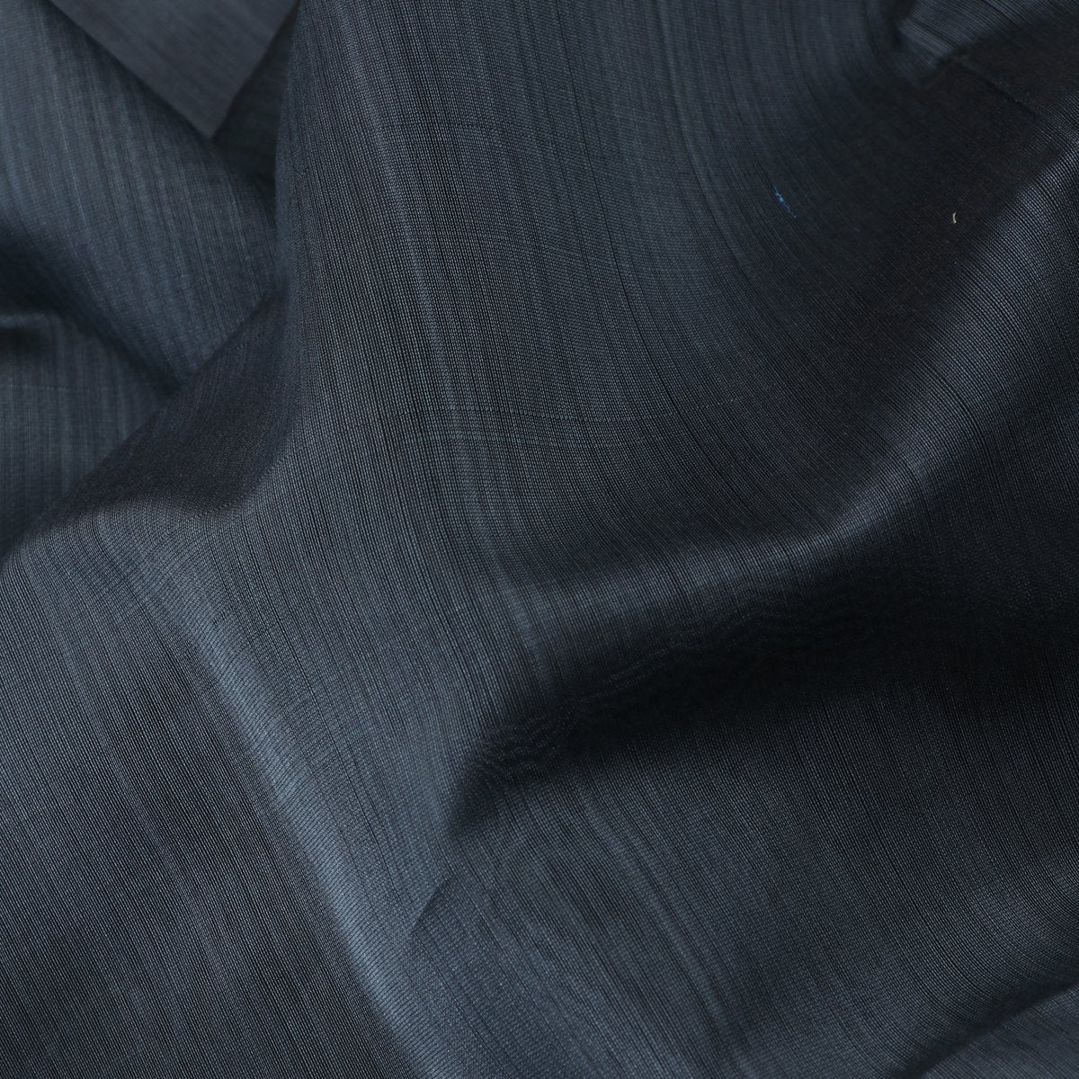 Handwoven Charcoal Grey Maheshwari Cotton Silk Sari-WIIGS037- Fabric View