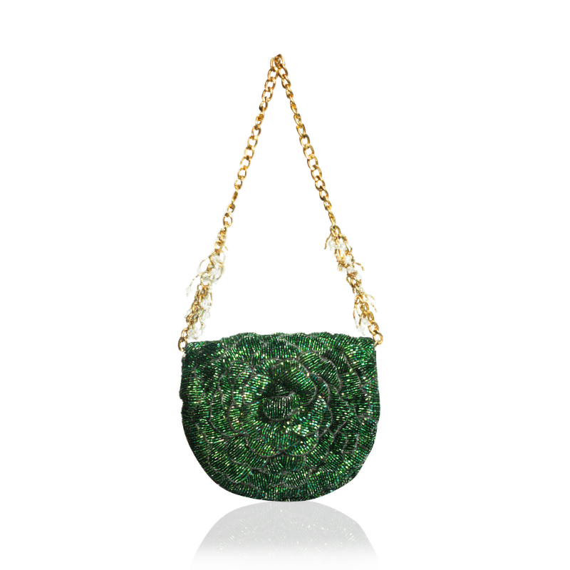 COCO MINI BEADED MINI SLING-GREEN