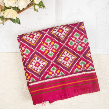 Magenta Navaratna Motif Patan Patola Dupatta